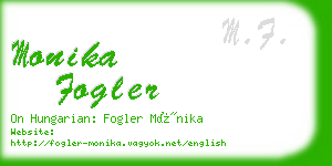 monika fogler business card